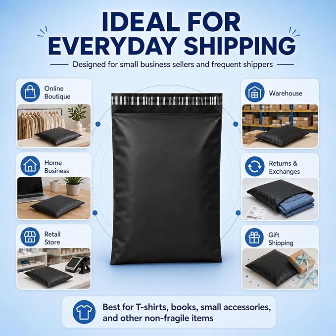 Fuxury Poly Mailers 10x13" 200 Pcs, Durble Shipping Bags - Image 7