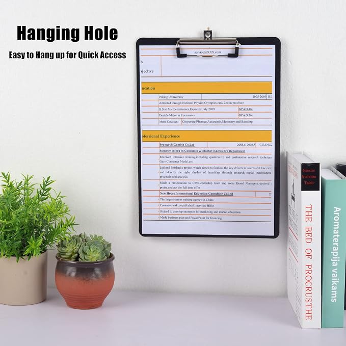 6 Pieces Magnetic Clipboards Letter Size Clipboards Black Clip Board - Image 6