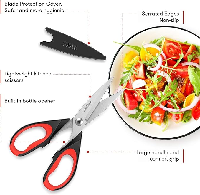 iBayam Kitchen Scissors All Purpose Heavy Duty 2 Pack - Image 8