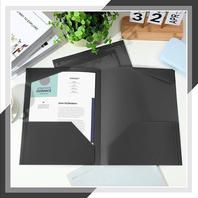 Henoyso 36 Pack Black Plastic Folders - Image 4