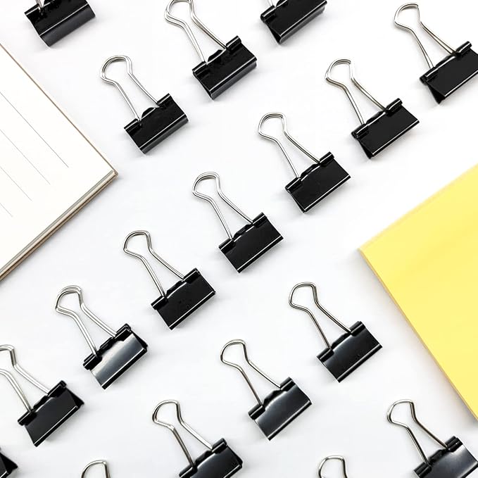 Ykimok 40Pcs Mini Binder Clips, 5/8 inch, Paper Clamps Micro Size - Image 3