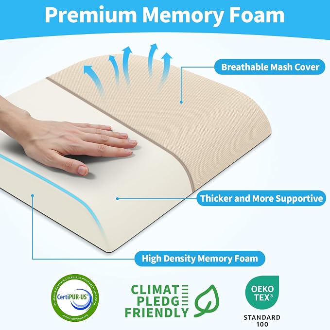 TranquilRelax Large Seat Cushion, Memory Foam Cushion - Image 2