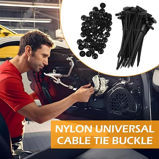 Nylon Universal Cable Tie Buckle – Cable Tie Buckle Zip Tie Clips - Image 6