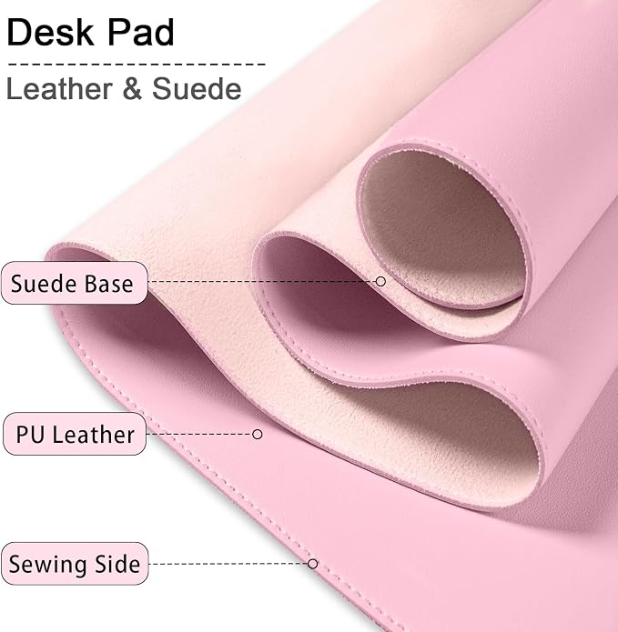 Large Desk Pad, 47.2" x 17" PU Leather Desk Mat - Image 3