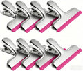 HOUSE AGAIN 8 Pack Stainless Steel Chip Bag Clips Covered by HOUSEAGAIN