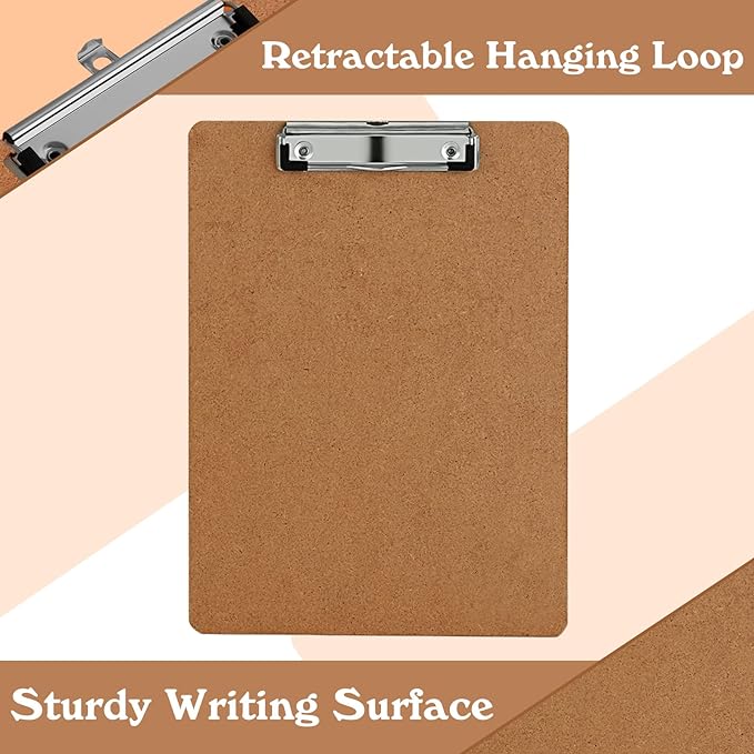 Clipboards, PANDRI 6 Pack Hardboard Office Clipboards, Low Profile Clip - Image 5