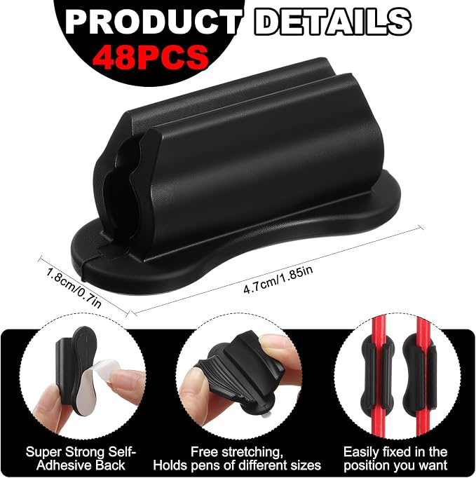 Sherr 48 Pack Adhesive Pencil Holders - Image 2