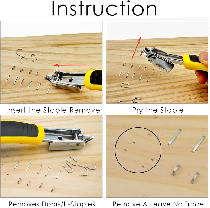 Staple Remover for Upholstery and Construction Heavy Duty Tack Puller, - Image 4