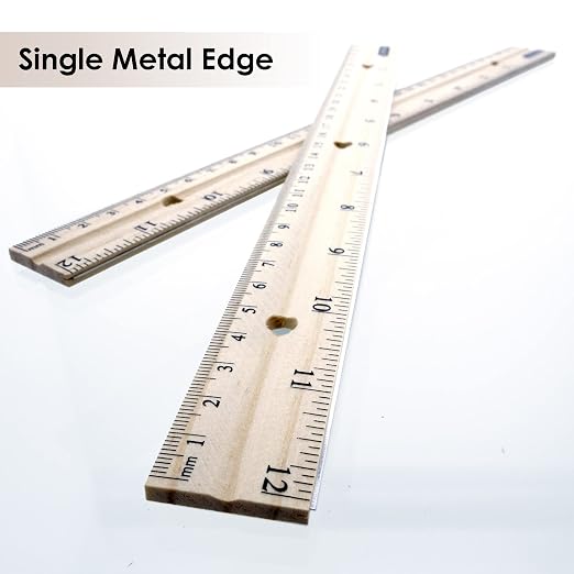 BAZIC Products 12 in Wooden Ruler, Inch & Metric, 288-Case | 12 in; clear inch - Image 4
