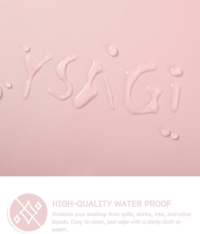 YSAGi Non-Slip Leather Desk Pad Long Size, Waterproof Laptop Computer Desk - Image 4