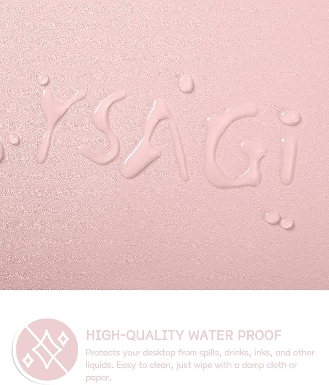 YSAGi Non-Slip Leather Desk Pad Blotter, Waterproof Laptop Computer Desk - Image 4