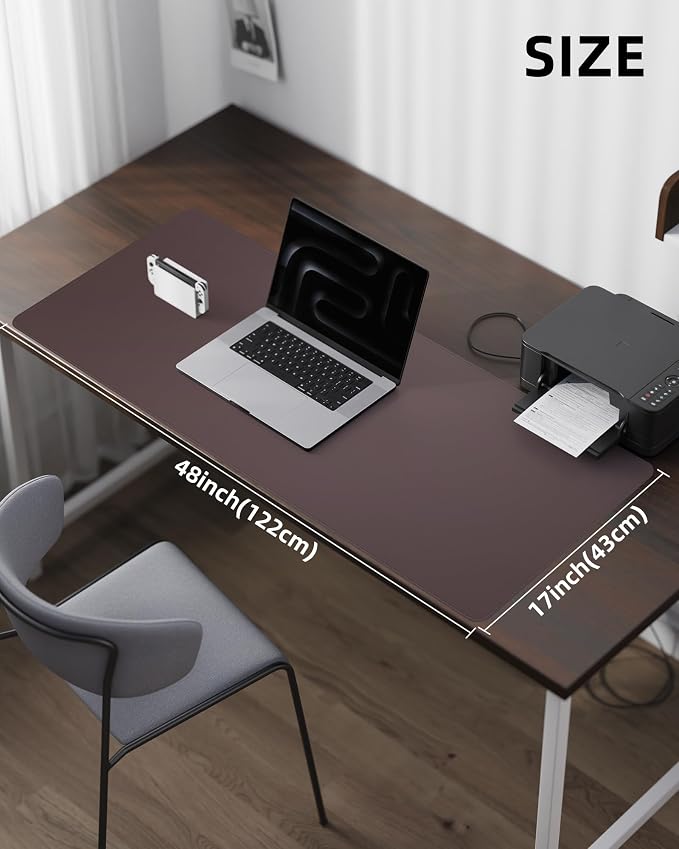Large Desk Mat - 48" x 17"Leather Desk Pad Protector, Office Desk Mat, Non-Slip - Image 5