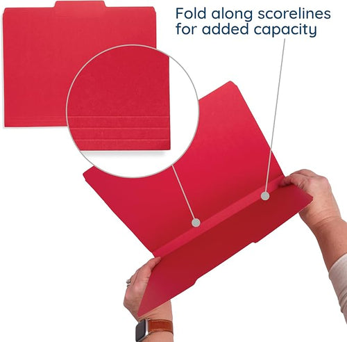 100 Blue Summit Supplies Colored File Folders Letter Size - Image 2