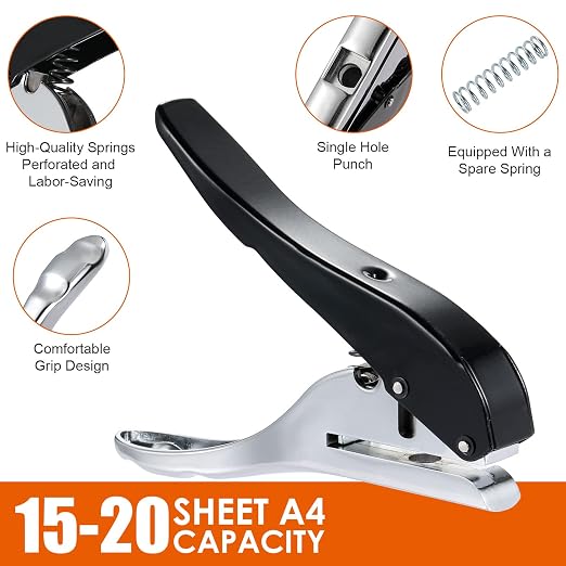 Hole Punch 1/8 inch-3mm Single Hole Punch, Heavy Duty Hole Puncher Single - Image 5