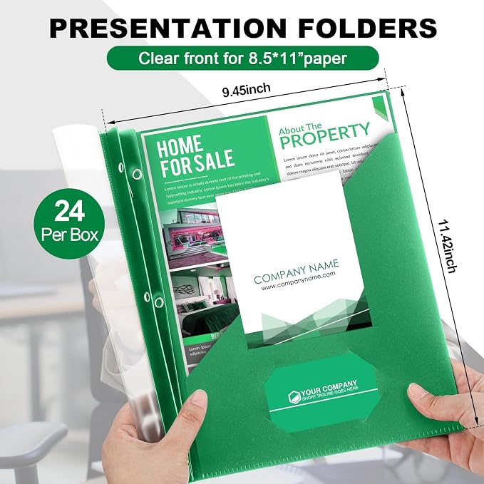 Teling 24 Pcs Clear Front Report Covers - Image 2