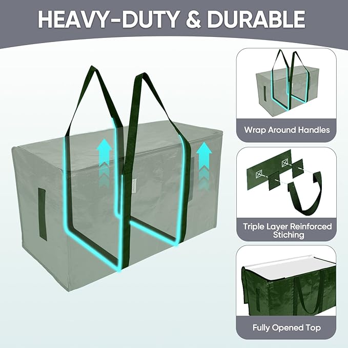 TICONN 4 Pack Extra Large Moving Bags Heavy Duty - Image 3
