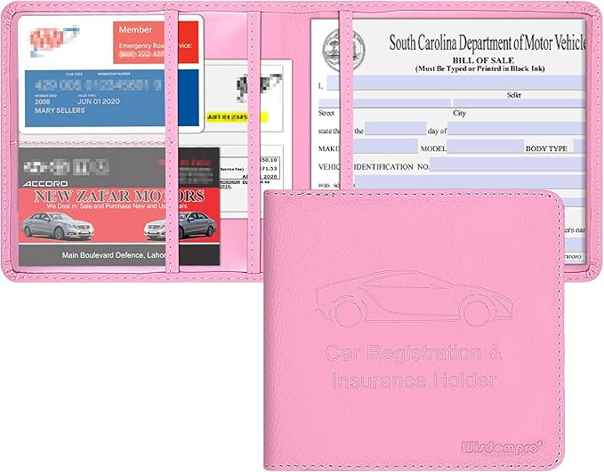 Wisdompro Small Car Registration and Insurance Documents Holder by Wisdompro