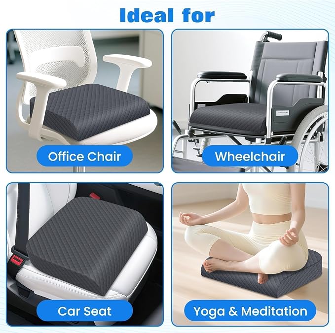 Seat Cushion for Office Chair, Memory Foam Chair Cushions, Car Seat Cushion for - Image 5