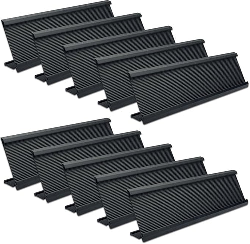 10 Pack 2" x 8" Aluminum Desk Name Plate Holder, Office Name Plate Holder by Unknown