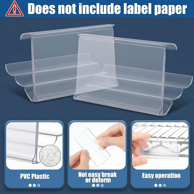 Kathfly 2 Pack Wire Shelf Label Holders Shelf Cable Tags - Image 3