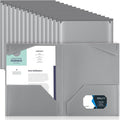 Henoyso 36 Pack Dark Gray Plastic Folders by Henoyso