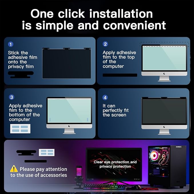 2 Pack Magnetic Hanging Computer Privacy Screen 27 Inch - Image 8