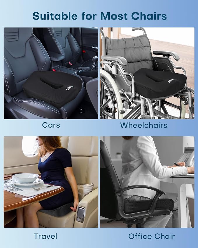 Feagar Extra Large Ergonomic Seat Cushion Memory Foam Seat Cushions - Image 7