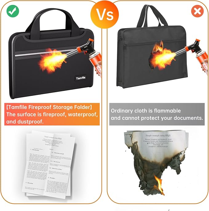 Tamfile Fireproof Accordion File Organizer - Image 4