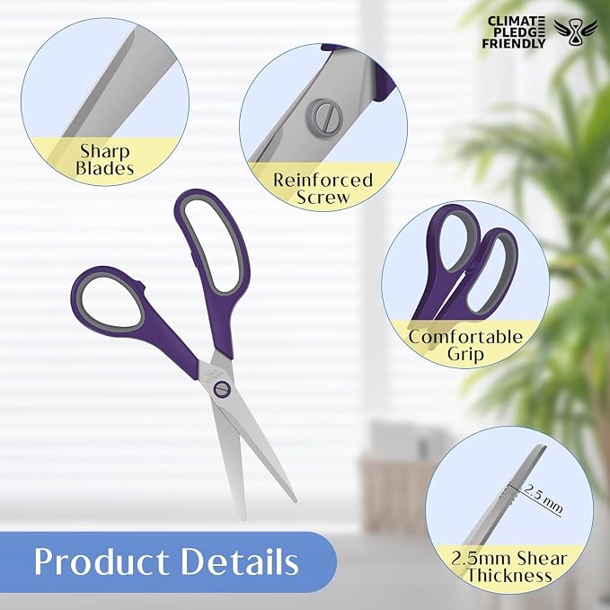 Scissors, Right/Left Handed, Soft-Grip Handles, Sharp Blade - Image 3