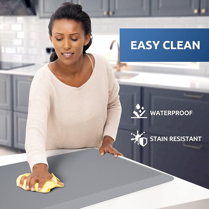 KitchenClouds Kitchen Mat Cushioned Anti Fatigue Kitchen Rug 17.3"x39" Water - Image 3