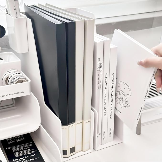 Vertical File Holder, Plastic Document and Magazine Organizer - Image 5