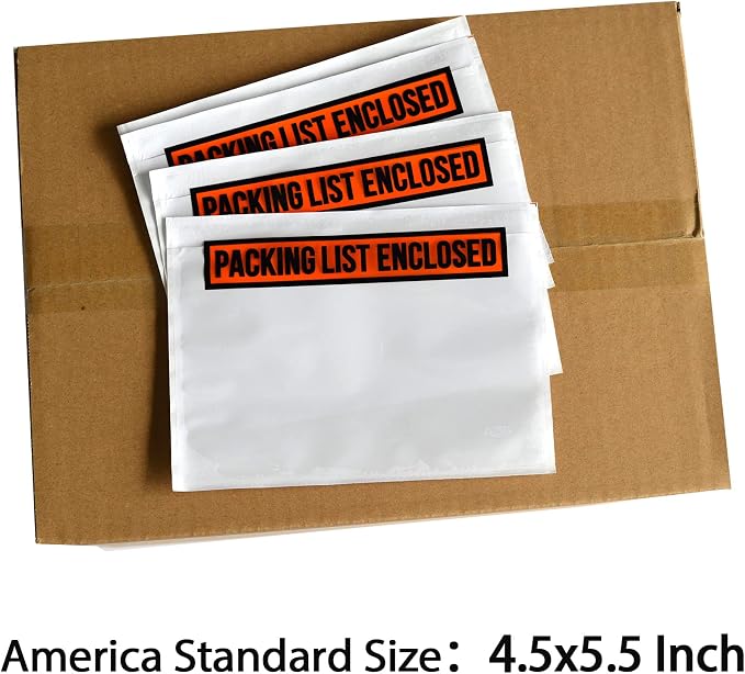 1000 PCS 4.5"x 5.5" Clear Self-Adhesive Packing List Envelopes - Image 4