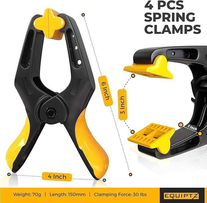 EQUIPTZ 6 inch Spring Clamps Heavy Duty - Image 3