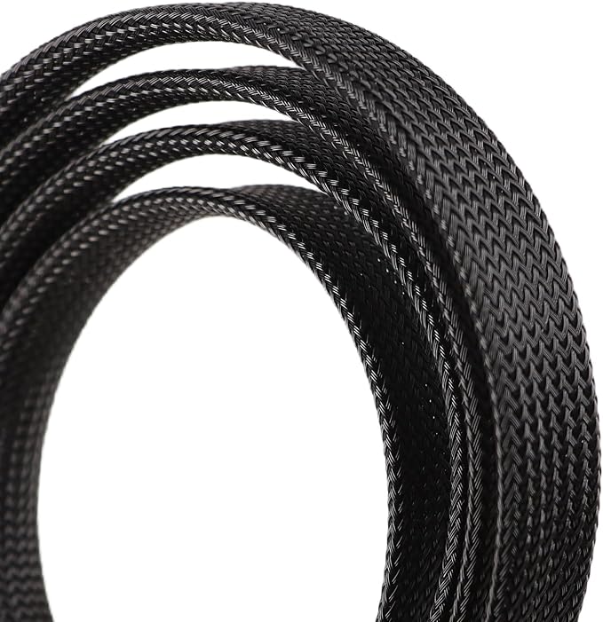 25ft PET Expandable Braided Cable Sleeve 3/8inch Pet Braided Cable Sleeve - Image 2