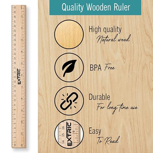 Rulers 12 Inch, Rulers Bulk for Classroom – Wooden Ruler for Kids 12 Pack Great - Image 3