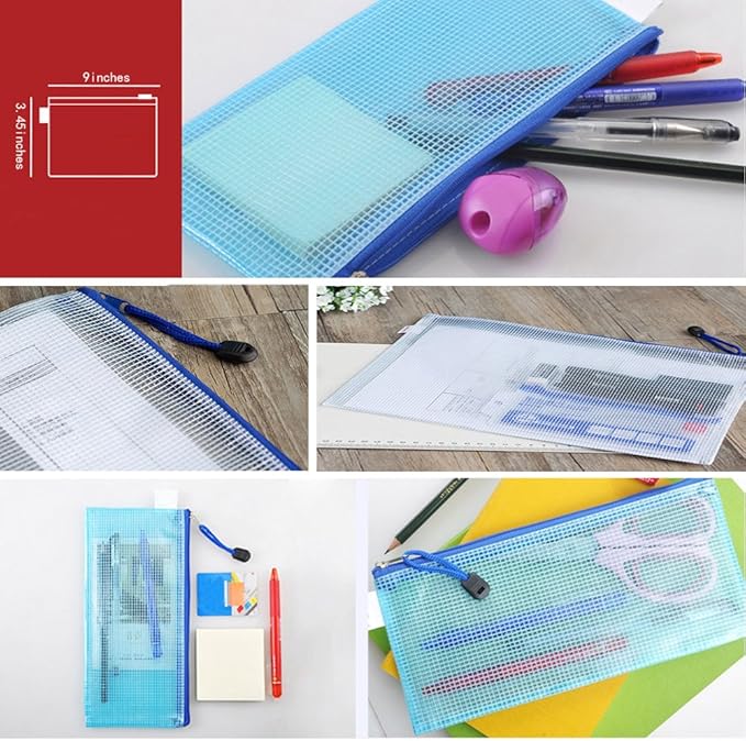 Small Zipper Envelope Document Storage Pouch Bag Invoice Holder Organizer - Image 2