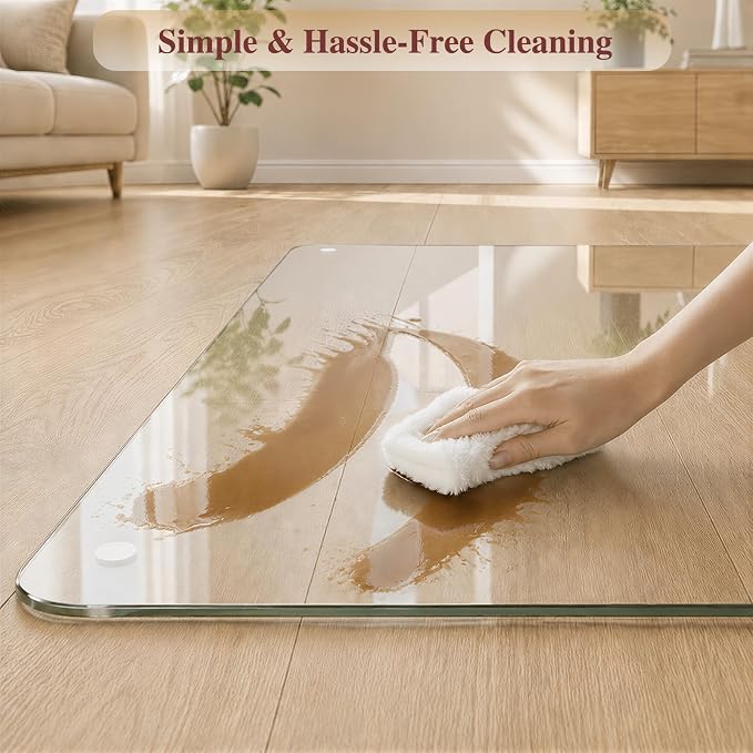 Office Chair Mat for Carpet，30"x48" Heavy Duty Tempered Glass Office Chair Mat - Image 6