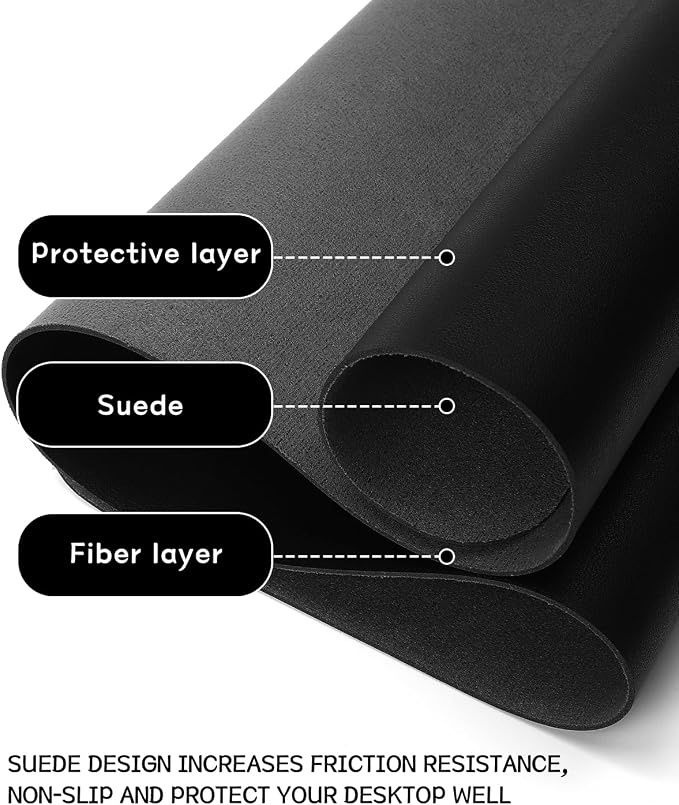 YSAGi Non-Slip Leather Desk Pad L Size, Waterproof Laptop Computer Desk - Image 3