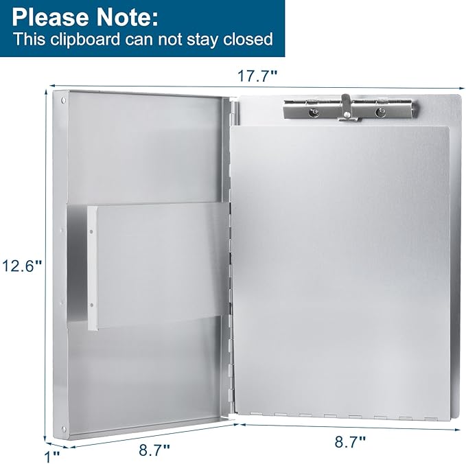 ZCZN Aluminum Clipboard with Storage and Clip Recycled, 4 Pack Clipboard Folders - Image 2