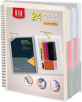H4D 24 Pocket Morandi Color Spiral Multi Pocket Folder Poly Project Organizer by H4D