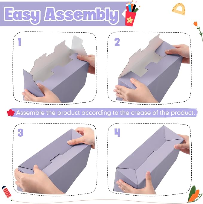 Colarr 12 Pack Cardboard Magazine Holders 12 Colors Magazine Storage Box - Image 4