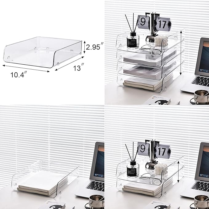 Gagee 2 Pack Paper Organizer for Desk, Office Desk Organizer for Notes - Image 5