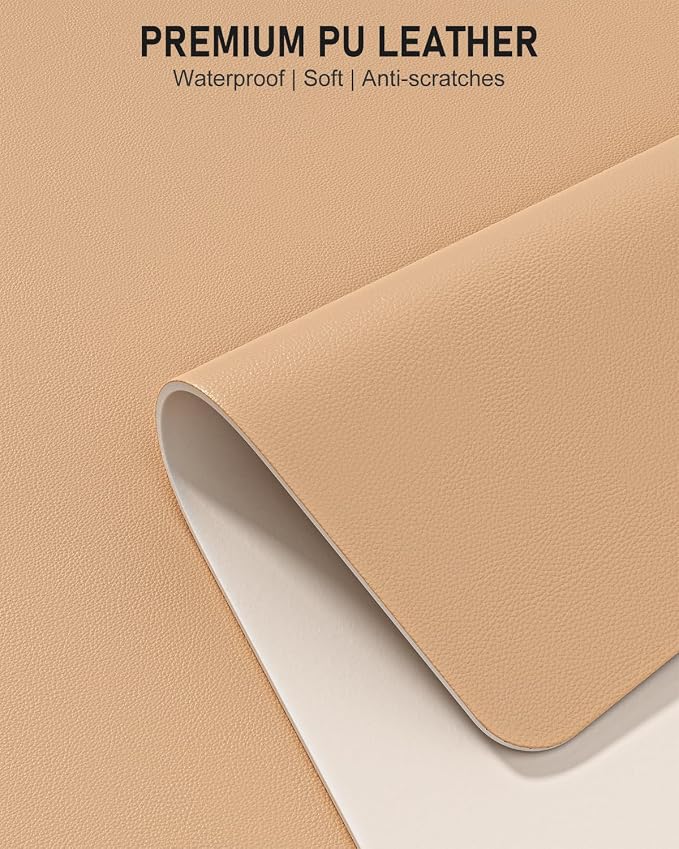 Desk Pad, 35.5" x 17" PU Leather Non-Slip Desk Mat Large Mouse Pad - Image 3