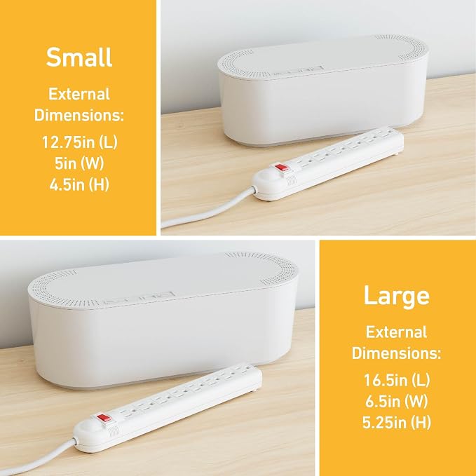 D-Line Cable Management Box, Power Strip Holder, Floor Outlet Hiders, Desk Cord - Image 4