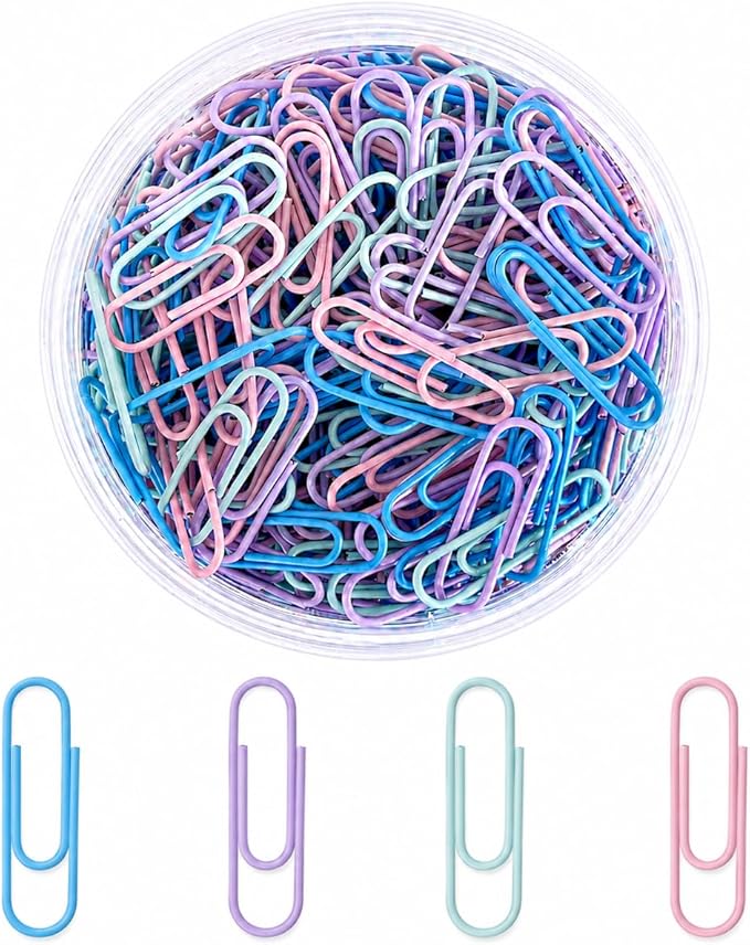 Colored Paper Clips, Strong Hold, Color-Coded Organization, Boxed by Unknown