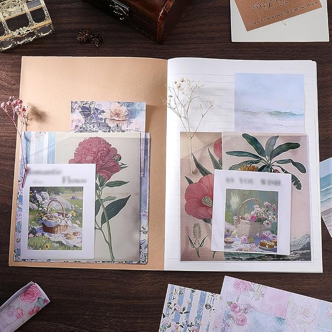 CRASPIRE 12Pcs Planner Pocket Stickers Clear Adhesive Pockets 6 x 6 Inch PVC - Image 4