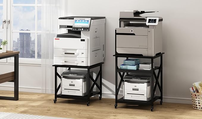 Fannova Printer Stand, 23.6 x 23.6 x 30.1 Inches Large Square Printer Table - Image 8