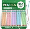 Taja 500 Pack Wood-Cased #2 HB Pencils, Bulk Pre-Sharpened Pencils by Taja