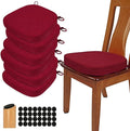 BUYUE Thickened 2.5" Dining Chair Cushions Set of 6, U-Shape High Density Foam by BUYUE