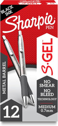 SHARPIE S-Gel, Gel Pens, Sleek Metal Barrel, Medium Point by Sharpie